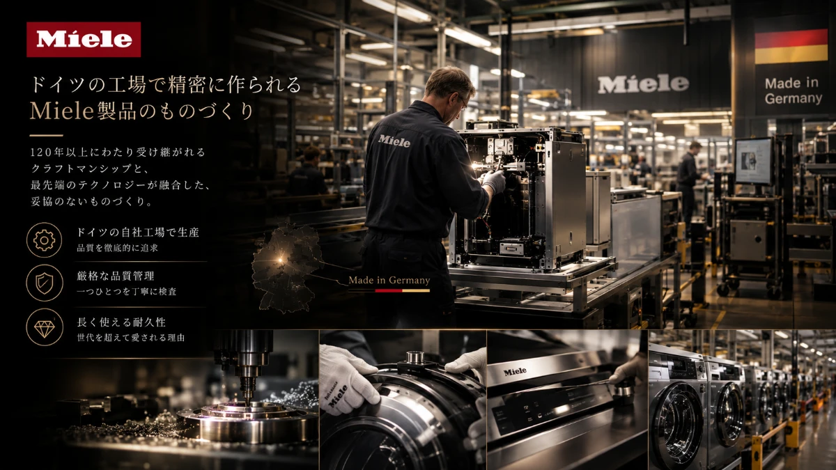 ドイツの工場で精密に作られるMiele製品のものづくりの様子