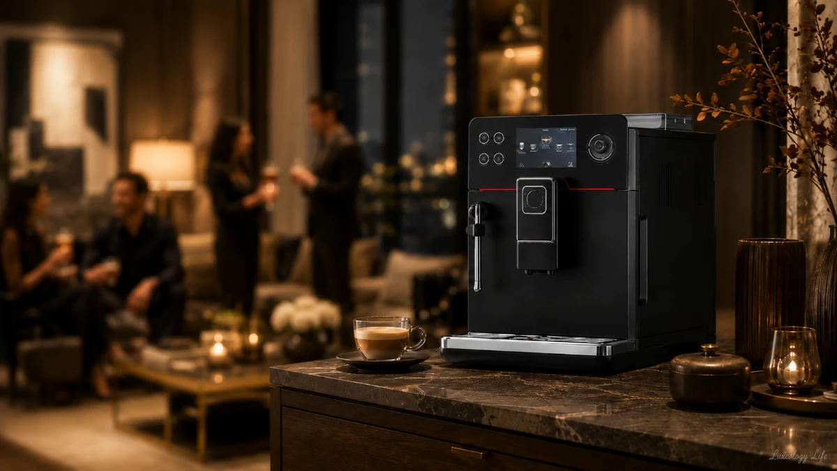 GAGGIA Accademia GLASSでエスプレッソを淹れる様子