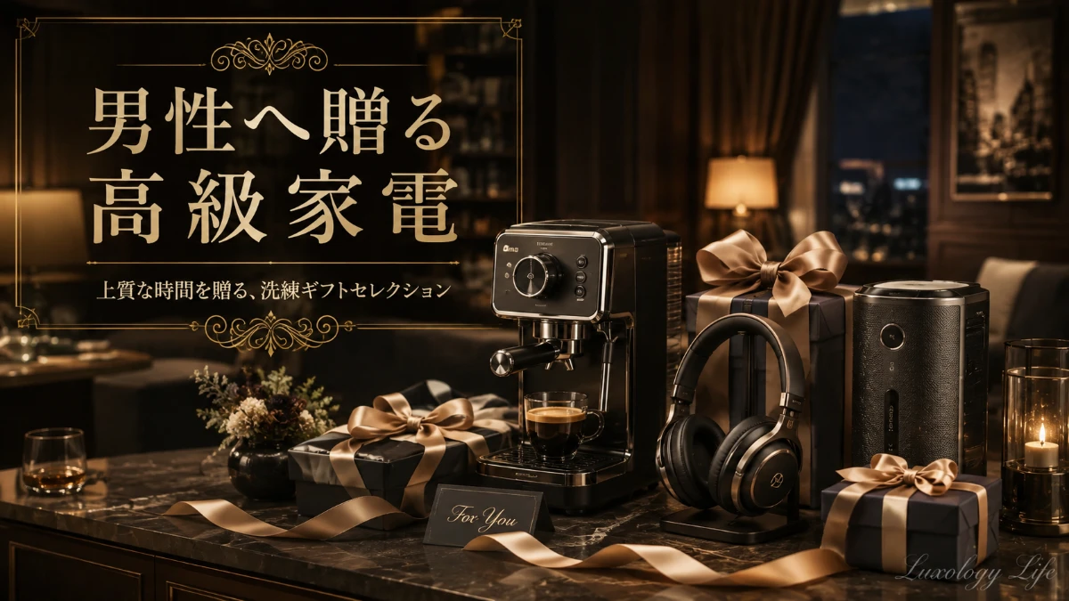 男性へ贈る高級家電をイメージした、上質な暮らしの一場面