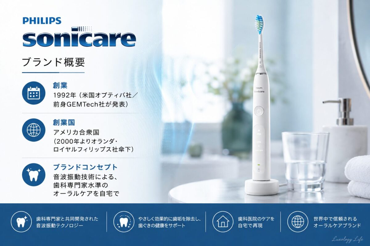 フィリップス ソニッケアーの音波式電動歯ブラシと、歯科専門家との共同開発を象徴する製品ラインナップ