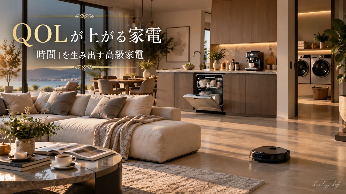 時短家電に囲まれた、ゆとりのある暮らしのワンシーン